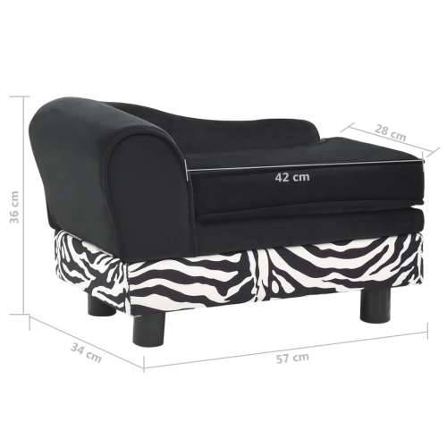 Sofa za pse crna 57 x 34 x 36 cm plišana Cijena
