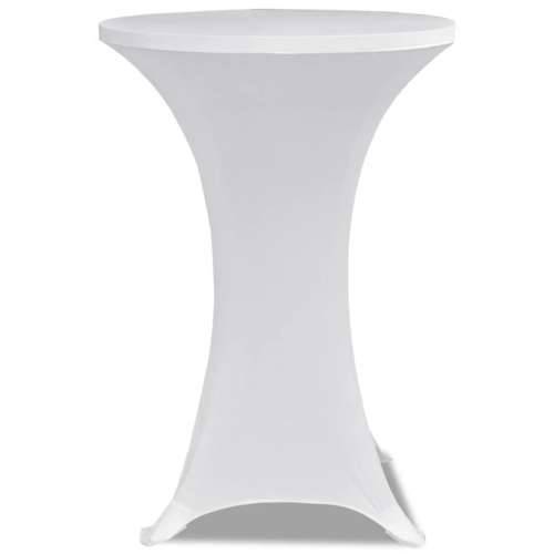 Bijeli rastežljiv stolnjak za stolove Ø60 2 kom Cijena