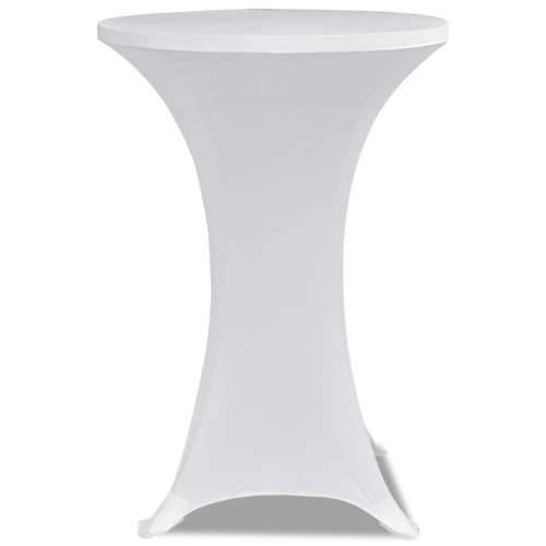 Bijeli rastežljiv stolnjak za stolove Ø80 2 kom Cijena
