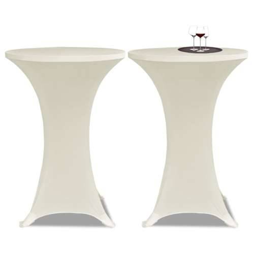 Krem rastežljiv stolnjak za stolove Ø80 2 kom Cijena