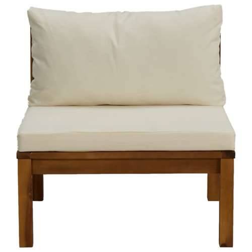 Modularna srednja sofa s krem bijelim jastucima bagremovo drvo Cijena