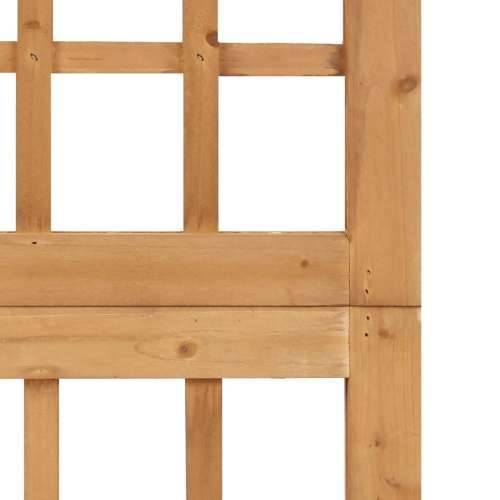 Paravan - Sobna pregrada / rešetka sa 6 panela od jelovine 242,5 x 180 cm - Smeđa 242,5 x 180 cm 1 Cijena