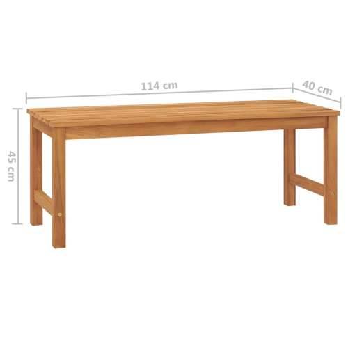 Vrtna klupa 114 cm od masivne tikovine - 114 x 40 x 45 cm 1 3 Cijena