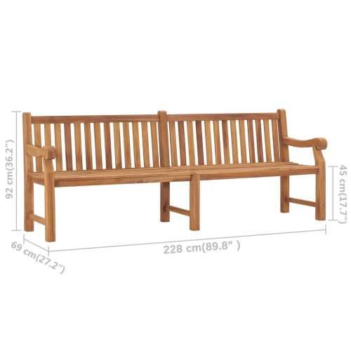 Vrtna klupa 228 cm od masivne tikovine 228 x 69 x 92 cm 1 Cijena