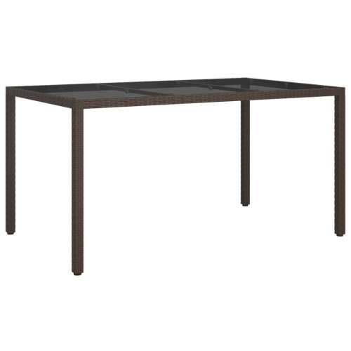 Vrtni stol 150x90x75 cm od kaljenog stakla i poliratana smeđi Cijena