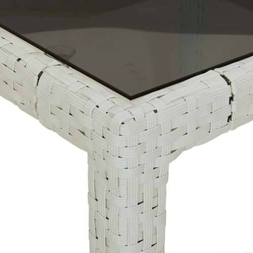 Vrtni stol 150x90x75 cm od kaljenog stakla i poliratana bijeli Cijena