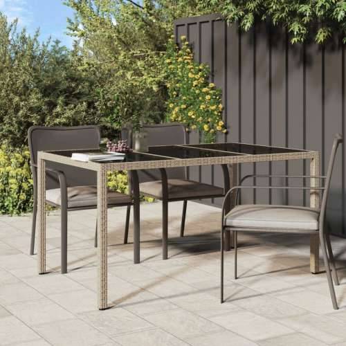 Vrtni stol 150 x 90 x 75 cm od kaljenog stakla i poliratana bež Cijena