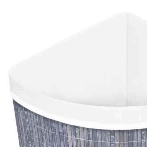 Kutna košara za rublje od bambusa siva 60 L - Siva 1 Cijena