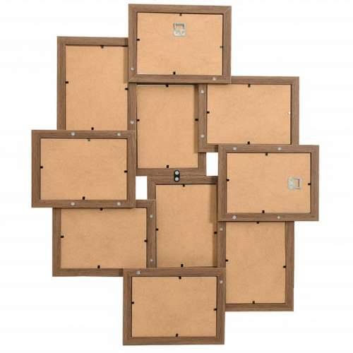 Okvir za 10 fotografija (10 x 15 cm) svjetlosmeđi MDF - Svjetlosmeđa 10 x (10 x 15 cm) 1 Cijena