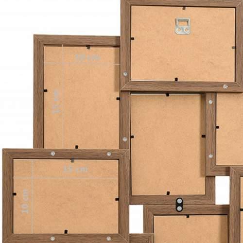 Okvir za 10 fotografija (10 x 15 cm) svjetlosmeđi MDF - Svjetlosmeđa 10 x (10 x 15 cm) 1 Cijena