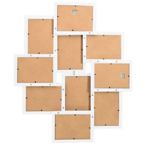 Okvir za 10 fotografija (10 x 15 cm) bijeli MDF - Bijela 10 x (10 x 15 cm) 1 Cijena