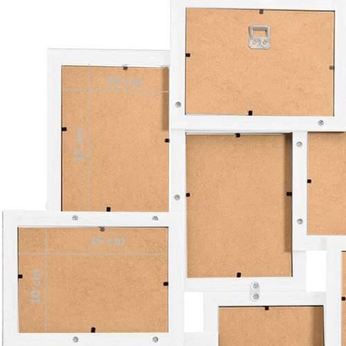 Okvir za 10 fotografija (10 x 15 cm) bijeli MDF - Bijela 10 x (10 x 15 cm) 1 Cijena