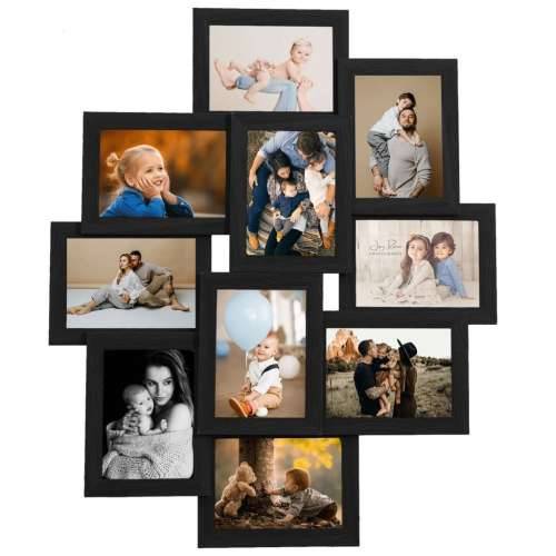 Okvir za 10 fotografija (10 x 15 cm) crni MDF - Crna 10 x (10 x 15 cm) 1 Cijena