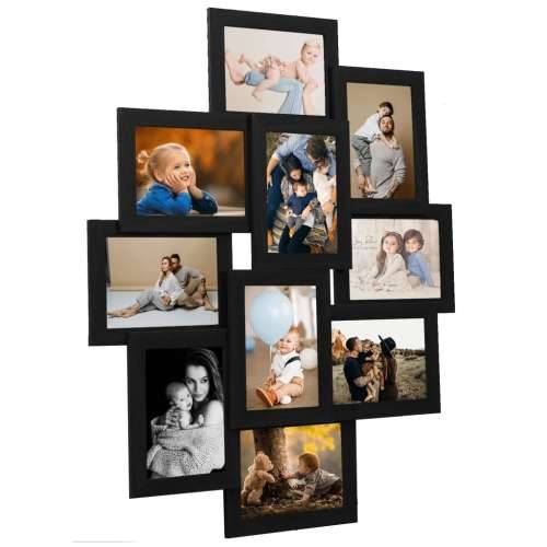 Okvir za 10 fotografija (13 x 18 cm) crni MDF - Crna 10 x (13 x 18 cm) 1 Cijena