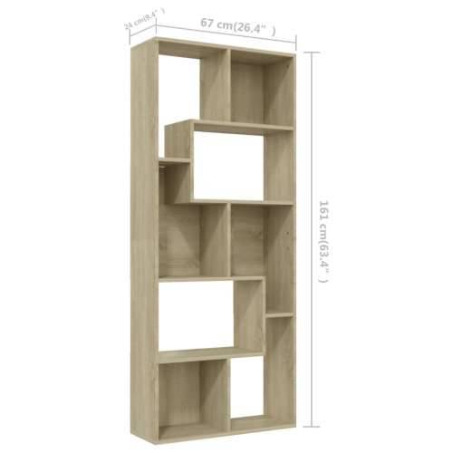 Ormarić za knjige boja hrasta 67x24x161 cm konstruirano drvo - sonoma hrast 1 Cijena