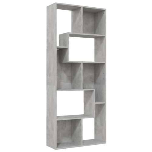 Ormarić za knjige boja betona 67x24x161 cm konstruirano drvo Beton siva 1 Cijena
