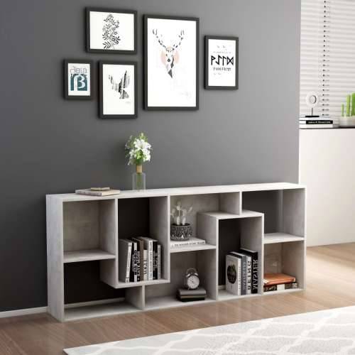 Ormarić za knjige boja betona 67x24x161 cm konstruirano drvo - Beton siva 1 Cijena