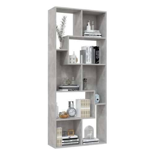 Ormarić za knjige boja betona 67x24x161 cm konstruirano drvo - Beton siva 1 Cijena