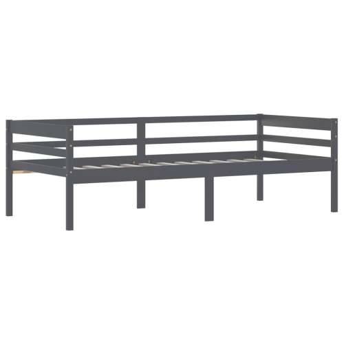 Okvir za krevet od masivne borovine tamnosivi 90 x 200 cm - Tamno siva Cijena