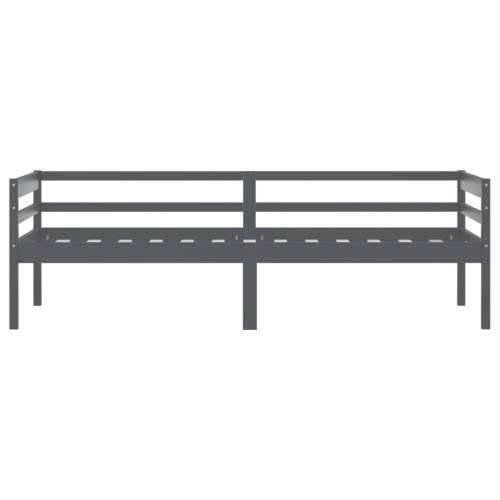 Okvir za krevet od masivne borovine tamnosivi 90 x 200 cm - Tamno siva Cijena