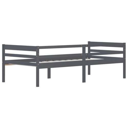 Okvir za krevet od masivne borovine tamnosivi 90 x 200 cm - Tamno siva Cijena