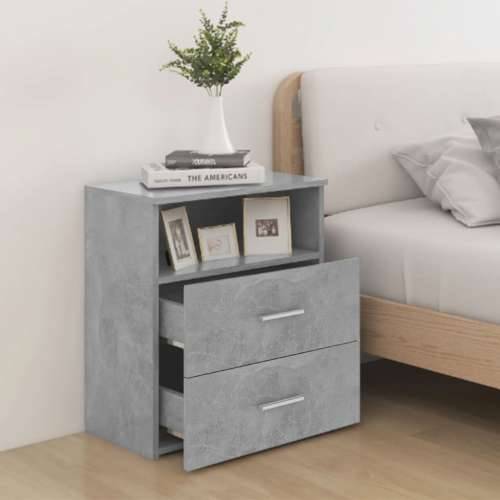 Noćni ormarići 2 kom siva boja betona 50 x 32 x 60 cm - Beton siva 2 Cijena