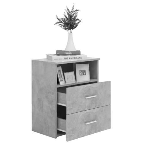 Noćni ormarići 2 kom siva boja betona 50 x 32 x 60 cm - Beton siva 2 Cijena