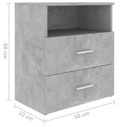 Noćni ormarići 2 kom siva boja betona 50 x 32 x 60 cm - Beton siva 2 Cijena