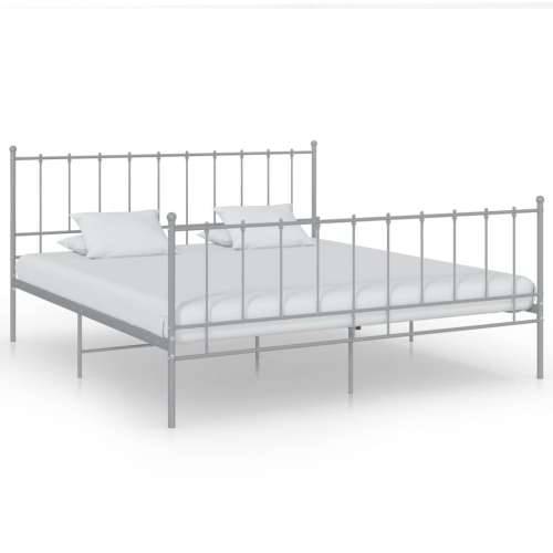 Okvir za krevet sivi metalni 200 x 200 cm - Siva 200 x 200 cm Cijena