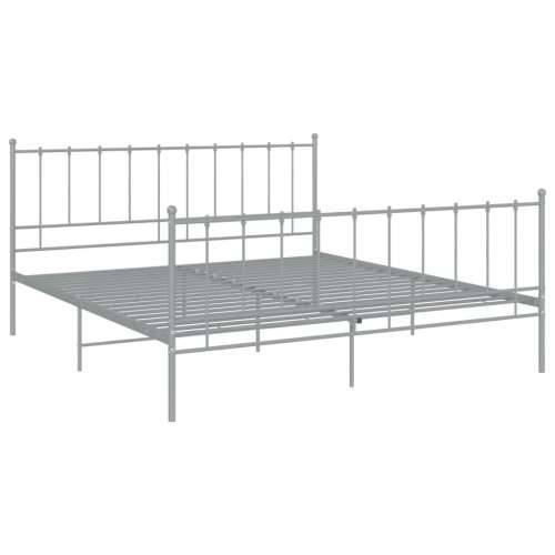 Okvir za krevet sivi metalni 200 x 200 cm - Siva 200 x 200 cm Cijena