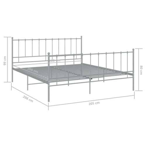 Okvir za krevet sivi metalni 200 x 200 cm - Siva 200 x 200 cm Cijena