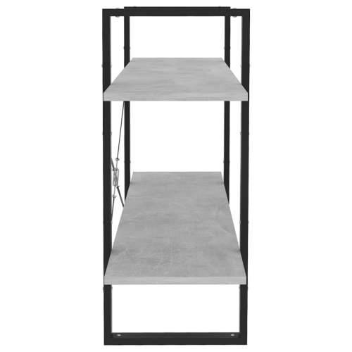 Ormarić za knjige s 2 razine boja betona 100x30x70 cm drveni - Beton siva 1 70 cm Konstruirano drvo Cijena