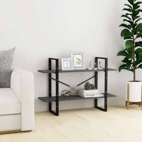 Ormarić za knjige s 2 razine sivi 100 x 30 x 70 cm od borovine - Siva 1 70 cm boja drva Cijena