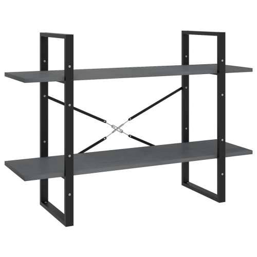 Ormarić za knjige s 2 razine sivi 100 x 30 x 70 cm od borovine - Siva 1 70 cm boja drva Cijena