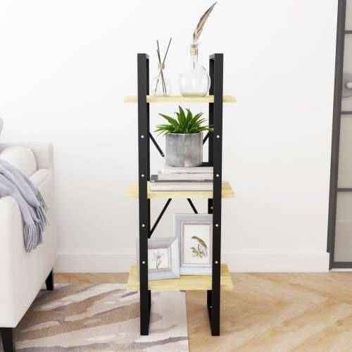Ormarić za knjige s 3 razine 40 x 30 x 105 cm masivna borovina - Prirodna 1 105 cm boja drva Cijena