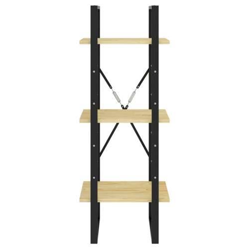 Ormarić za knjige s 3 razine 40 x 30 x 105 cm masivna borovina - Prirodna 1 105 cm boja drva Cijena