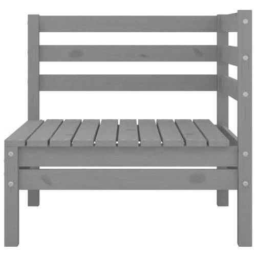 Kutna vrtna sofa siva od masivne borovine - Siva 1 kutna sofa Cijena
