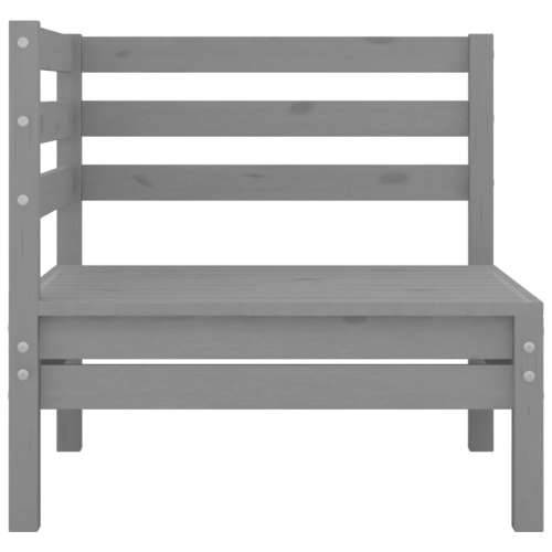 Kutna vrtna sofa siva od masivne borovine - Siva 1 kutna sofa Cijena