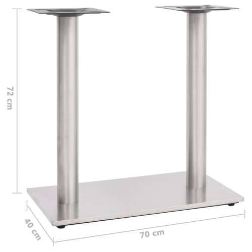 Noga za bistro stol srebrna 70x40x72 cm od nehrđajućeg čelika - Srebrno 70 x 40 x 72 cm 1 Cijena