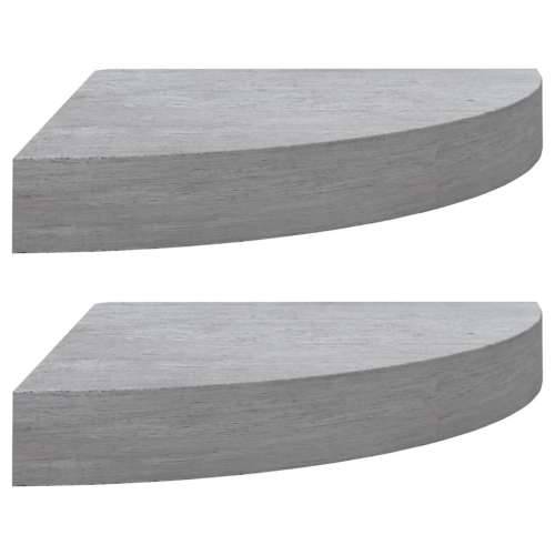 Kutne zidne police 2 kom siva boja betona 25 x 25 x 3,8 cm MDF - Beton siva 25 x 25 x 3.8 cm 2 1 Cijena