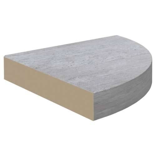 Kutne zidne police 4 kom siva boja betona 25 x 25 x 3,8 cm MDF - Beton siva 25 x 25 x 3.8 cm 4 1 Cijena