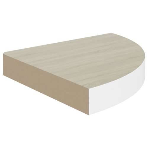 Kutne zidne police 2 kom boja hrasta i bijele 35x35x3,8 cm MDF - Boja hrasta i bijela 35 x 35 x 3.8 cm 2 1 Cijena