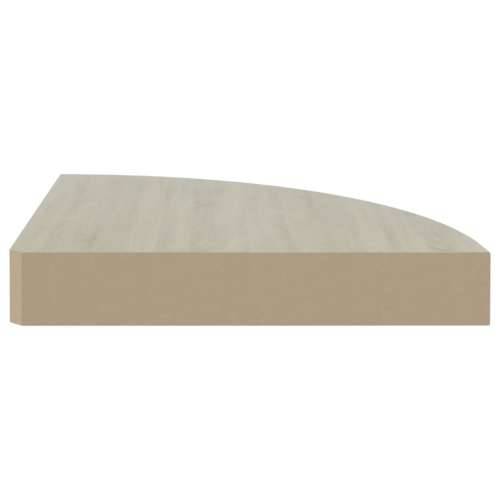 Kutne zidne police 2 kom boja hrasta i bijele 35x35x3,8 cm MDF - Boja hrasta i bijela 35 x 35 x 3.8 cm 2 1 Cijena