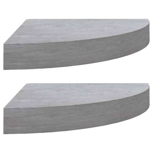 Kutne zidne police 2 kom siva boja betona 35 x 35 x 3,8 cm MDF - Beton siva 35 x 35 x 3.8 cm 2 1 Cijena