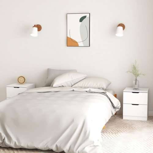 Noćni ormarići 2 kom bijeli 40 x 40 x 50 cm konstruirano drvo - Bijela 2 Cijena