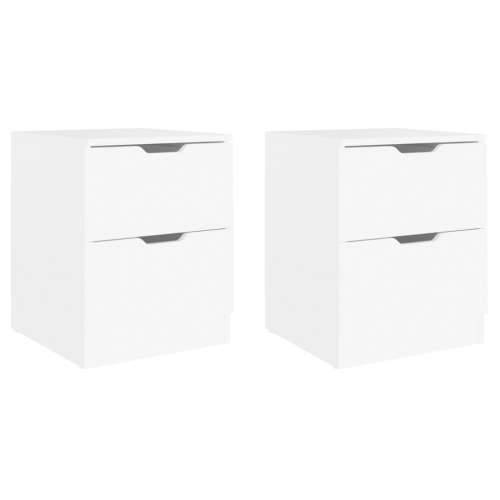 Noćni ormarići 2 kom bijeli 40 x 40 x 50 cm konstruirano drvo - Bijela 2 Cijena