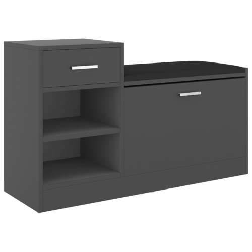 Klupa za cipele siva 94,5 x 31 x 57 cm od konstruiranog drva - Siva 1 Cijena