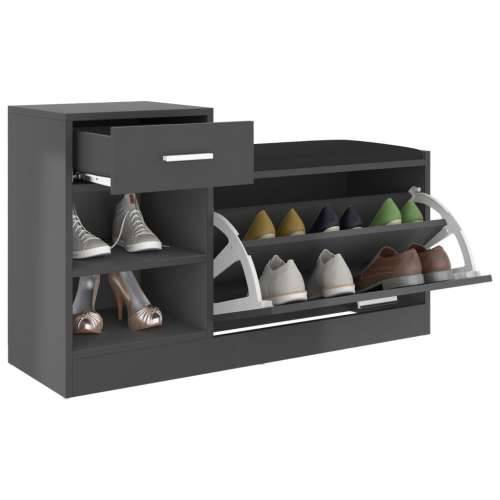 Klupa za cipele siva 94,5 x 31 x 57 cm od konstruiranog drva - Siva 1 Cijena