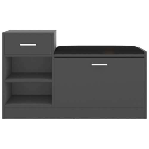 Klupa za cipele siva 94,5 x 31 x 57 cm od konstruiranog drva - Siva 1 Cijena
