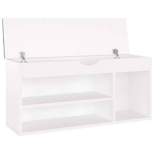 Klupa za cipele s jastukom bijela 104x30x49cm konstruirano drvo - Bijela 1 Cijena